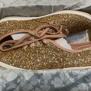 Kate Spade Rose Gold Glitter Keds